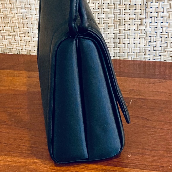 🌟HP🌟VTG 1950s Black Silk Knotted Strap Box Bag - Picture 6 of 13